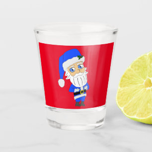 Verre A Shot Chibi Blue Suit Père Noël