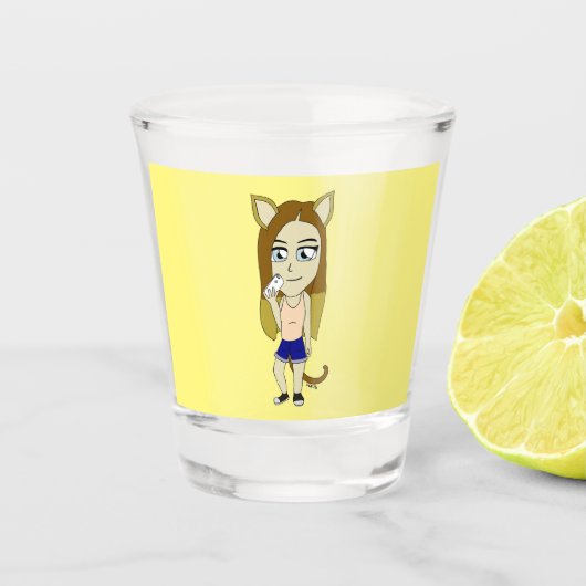 Verre A Shot Chibi Catgirl (Devant)