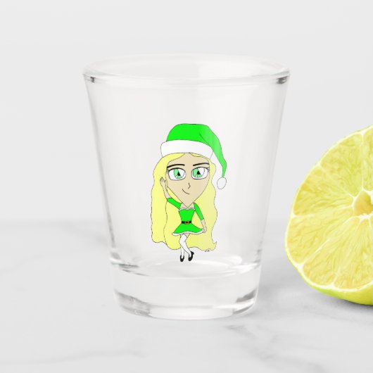 Verre A Shot Chibi de Noël (Devant)