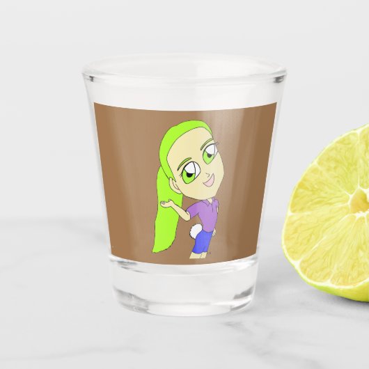 Verre A Shot chibi fille avec une queue de lapin (Devant)