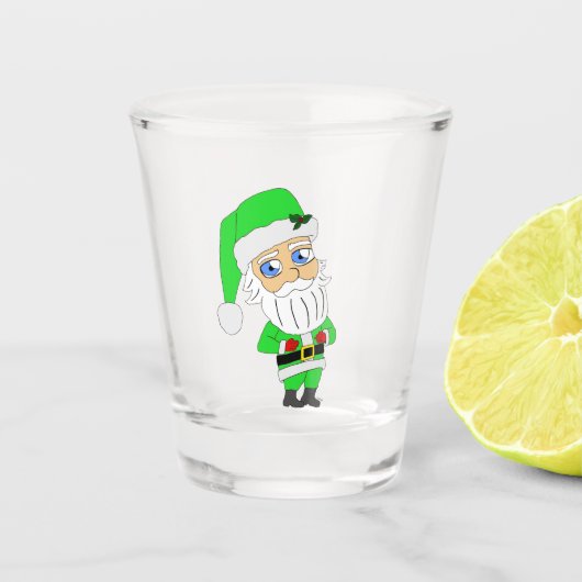 Verre A Shot Chibi Santa green suit (Devant)