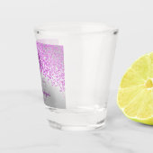 Verre A Shot Chic Argent & Parties scintillant rose 16e cadeau  (Droite)