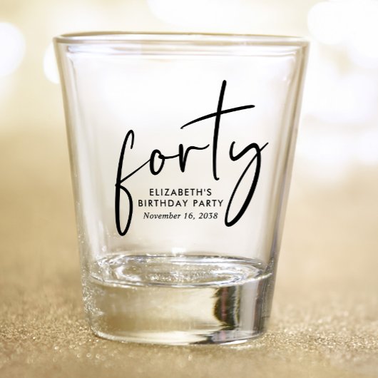 Verre A Shot Chic fête du 40e anniversaire