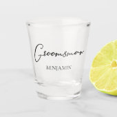 Verre A Shot Chic Mariage noir blanc moderne (Devant)