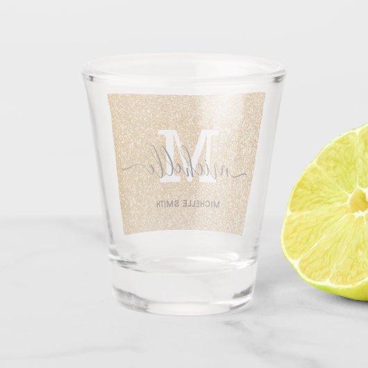 Verre A Shot Chic Parties scintillant or étincelant Monogramme (Dos)