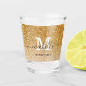 Verre A Shot Chic Parties scintillant or étincelant Monogramme (Devant)