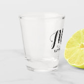 Verre A Shot Chic Personnalisé Mme Newlysée Typographie (Gauche)