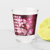 Verre A Shot Chic rose rétro boules Disco Mariage nouvellement (Devant)