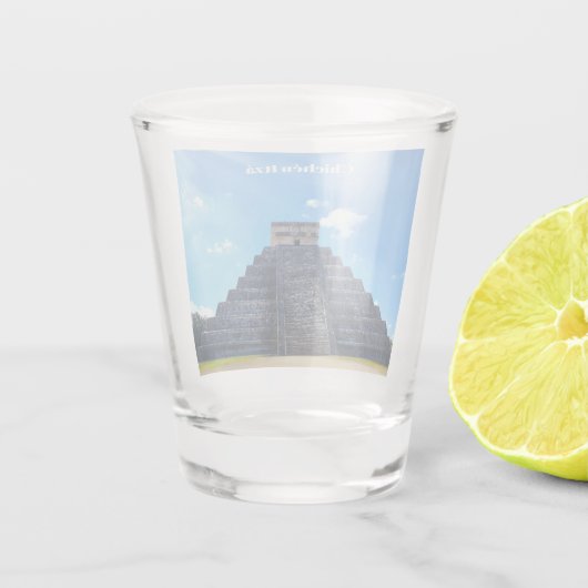 Verre A Shot Chichén Itzá Mexico Souvenir (Dos)