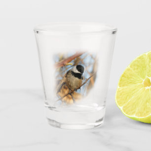 Verre A Shot Chickadee Songbird, Joli Espérant