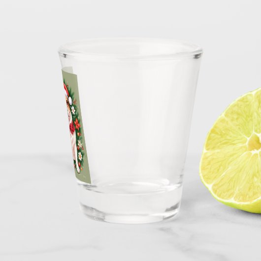 Verre A Shot Chien de Noël festif (Droite)