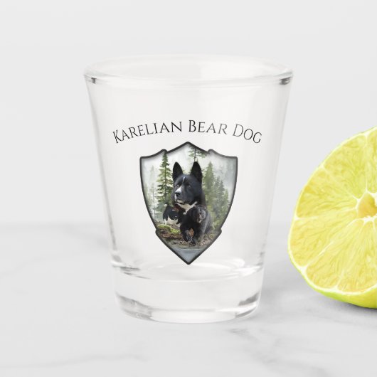 Verre A Shot Chien d'ours karélien (Devant)