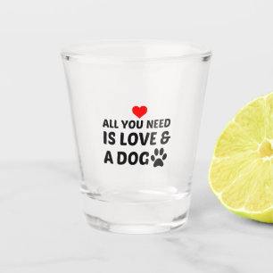 VERRE A SHOT CHIEN ET AMOUR