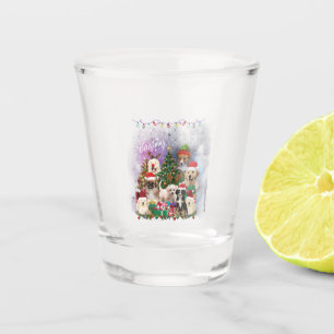 Verre A Shot Chiens Joyeux Noël Lumière
