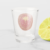 Verre A Shot Chinois Zodiac Ox Rouge/Or ID542 (Dos)