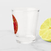 Verre A Shot Chinois Zodiac Sheep Red/Gold ID542 (Droite)