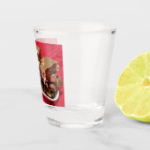 Verre A Shot Chocolat Cherry Marshmallow Fudge Sur Une Plaque (Droite)