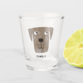 Verre A Shot Chocolat Labrador Retriever Chien Personnalisé (Devant)