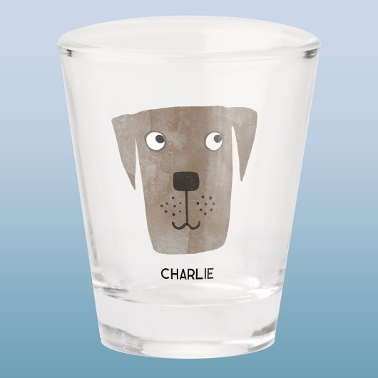 Verre A Shot Chocolat Labrador Retriever Chien Personnalisé