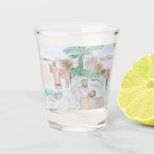 Verre A Shot Christian Artwork Le bon samaritain