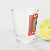 Verre A Shot Christmas Best Chat Papa Ever Photo pour animaux (Gauche)