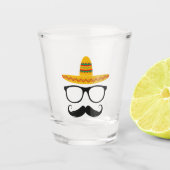 Verre A Shot Cinco De Mayo Funny Party Sombrero Mustache (Devant)