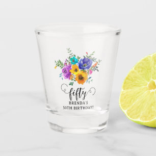 Verre A Shot Cinquante' Bright & Bold Floral 50e anniversaire