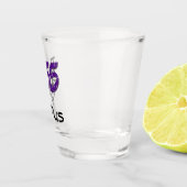 Verre A Shot cinquante-cinquième Parties scintillantes pourpres (Droite)