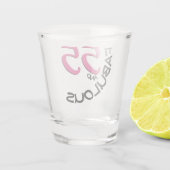 Verre A Shot cinquante-cinquième Rose Girly de célébration de (Dos)