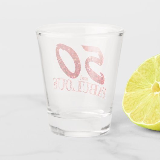 Verre A Shot cinquantième Parties scintillantes de corail Bokeh (Dos)