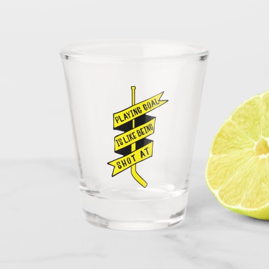 Verre A Shot Citation de gardien de hockey sur glace (Devant)