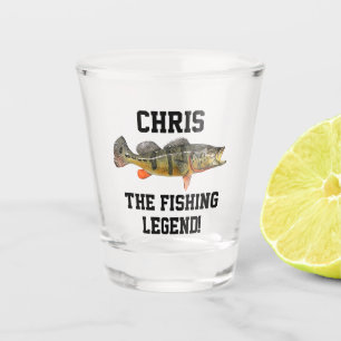 Verre A Shot Citation de pêche de la basse de pêche Funny Pea