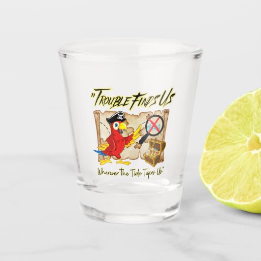 Verre A Shot citation de perroquet pirate (Devant)