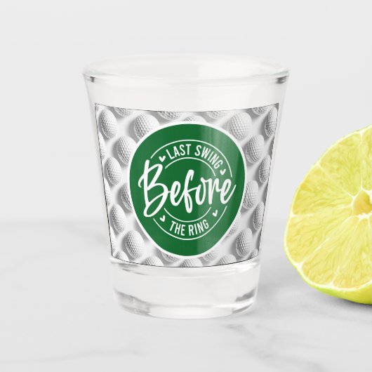 Verre A Shot Citation drôle de golf et de bière pour mariage de (Devant)