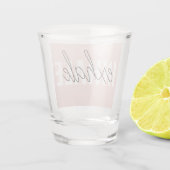 Verre A Shot Citation moderne Pastel Pink Inhale Exhale (Dos)