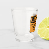Verre A Shot Citation potable de partie d'avertissement drôle (Gauche)
