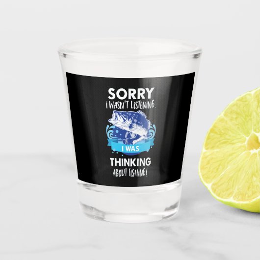 Verre A Shot Citations de pêche au bar pour des sports de (Devant)