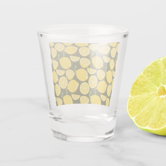 Verre A Shot Citron Jaune Moderne Amusant mignon (Dos)