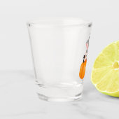 Verre A Shot Citrouille de la sorcière d'Halloween et chat noir (Gauche)