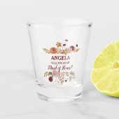 Verre A Shot Citrouille Florale d'Automne Rustique  (Devant)