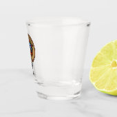 Verre A Shot Clan Bruce Crest sur la chasse Tartan (Droite)