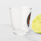 Verre A Shot Clan Cameron Crest & Tartan Knot Shot Glass (Gauche)