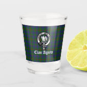 Verre A Shot Clan écossais Agnew Crest & Tartan (Devant)