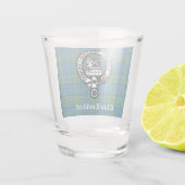 Verre A Shot Clan Lockhart Crest Badge & Tartan (Dos)