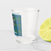 Verre A Shot Clan Lockhart Crest Badge & Tartan (Droite)
