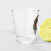Verre A Shot Clan MacGregor Crest et Tartan Knot (Gauche)