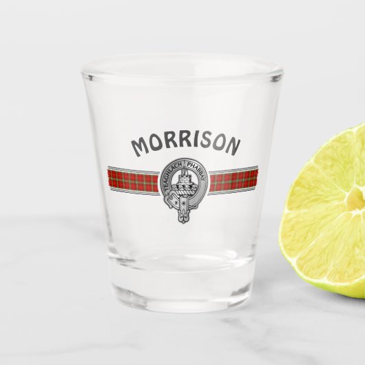 Verre A Shot Clan Morrison (Edit) Crest & Tartan (Devant)