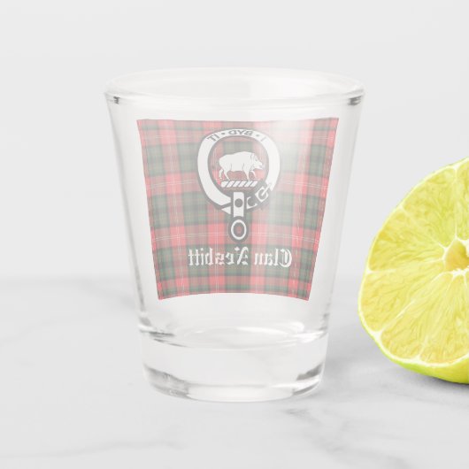 Verre A Shot Clan Nesbitt Crest Badge & Tartan (Dos)
