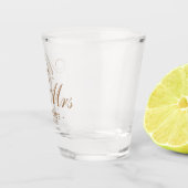 Verre A Shot Classic Gold Script Mr et Mrs Mariage Souvenir (Droite)