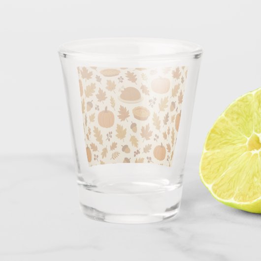 Verre A Shot Classic Thanksgiving patterned  (Dos)